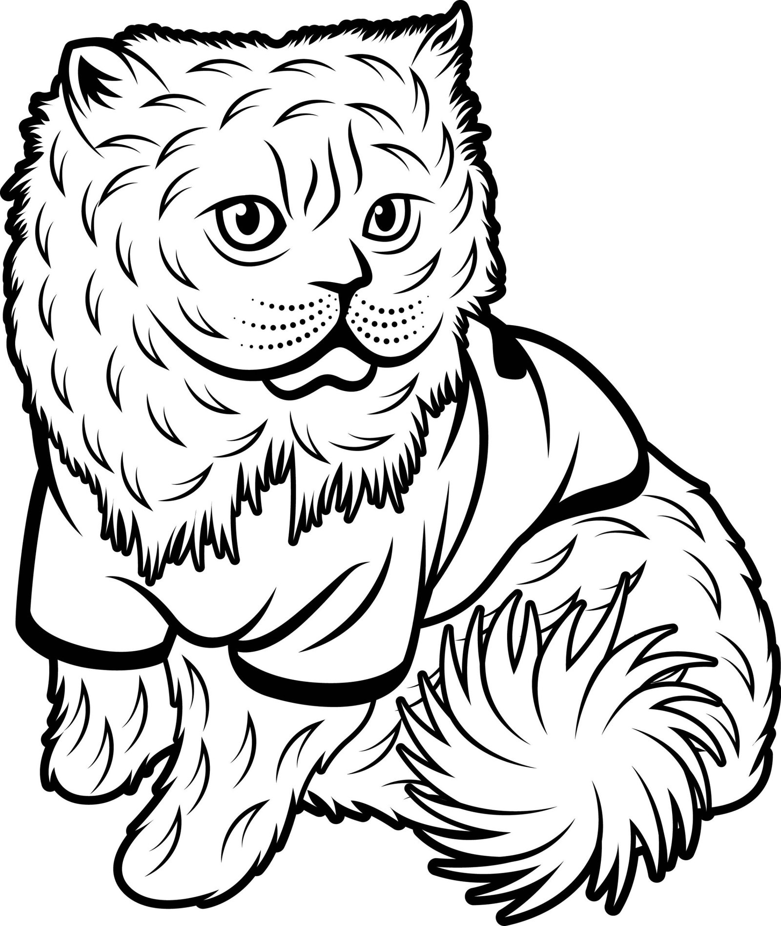 Detailed cat vector artwork