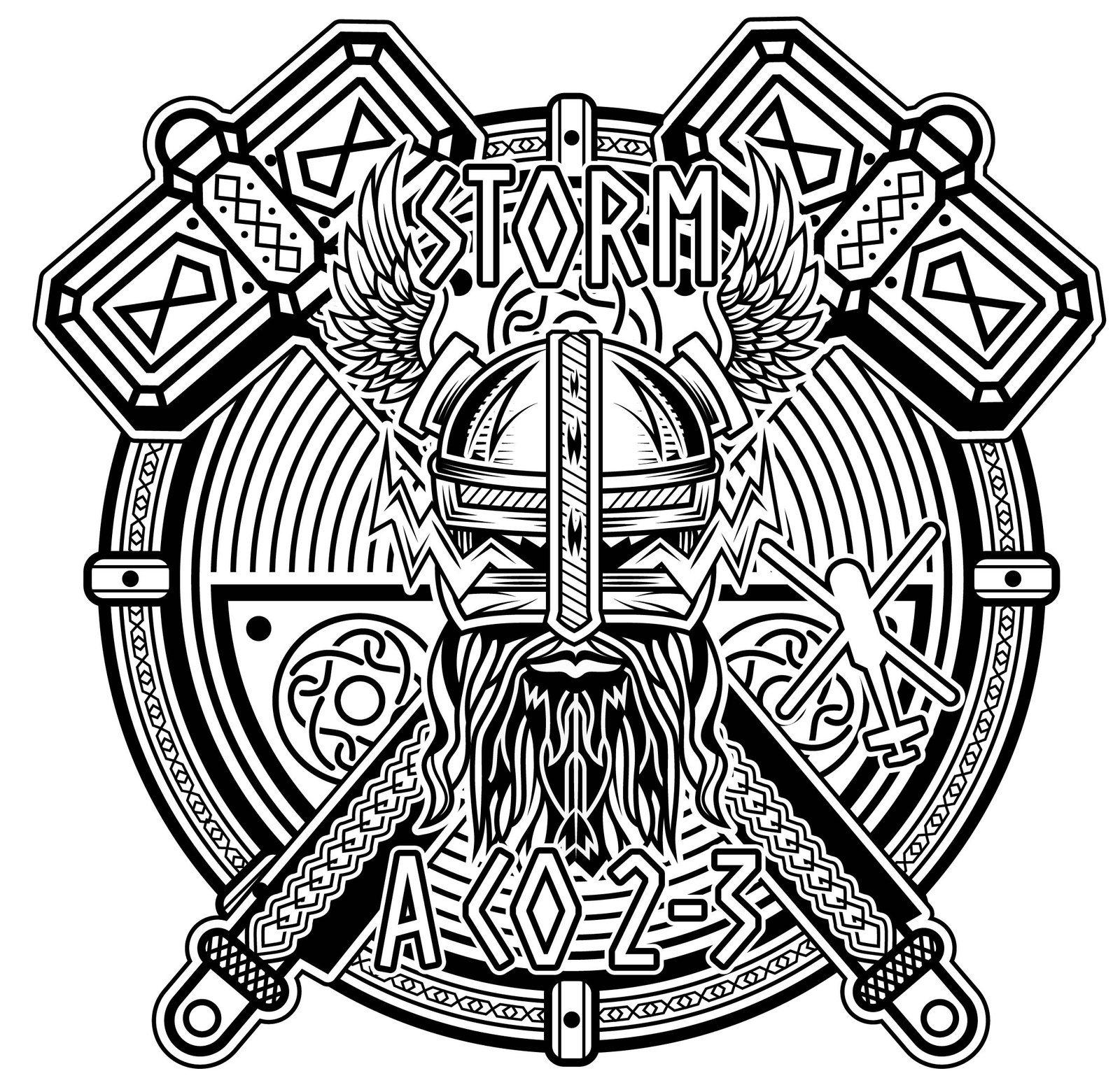 Detailed STORM vector artwork